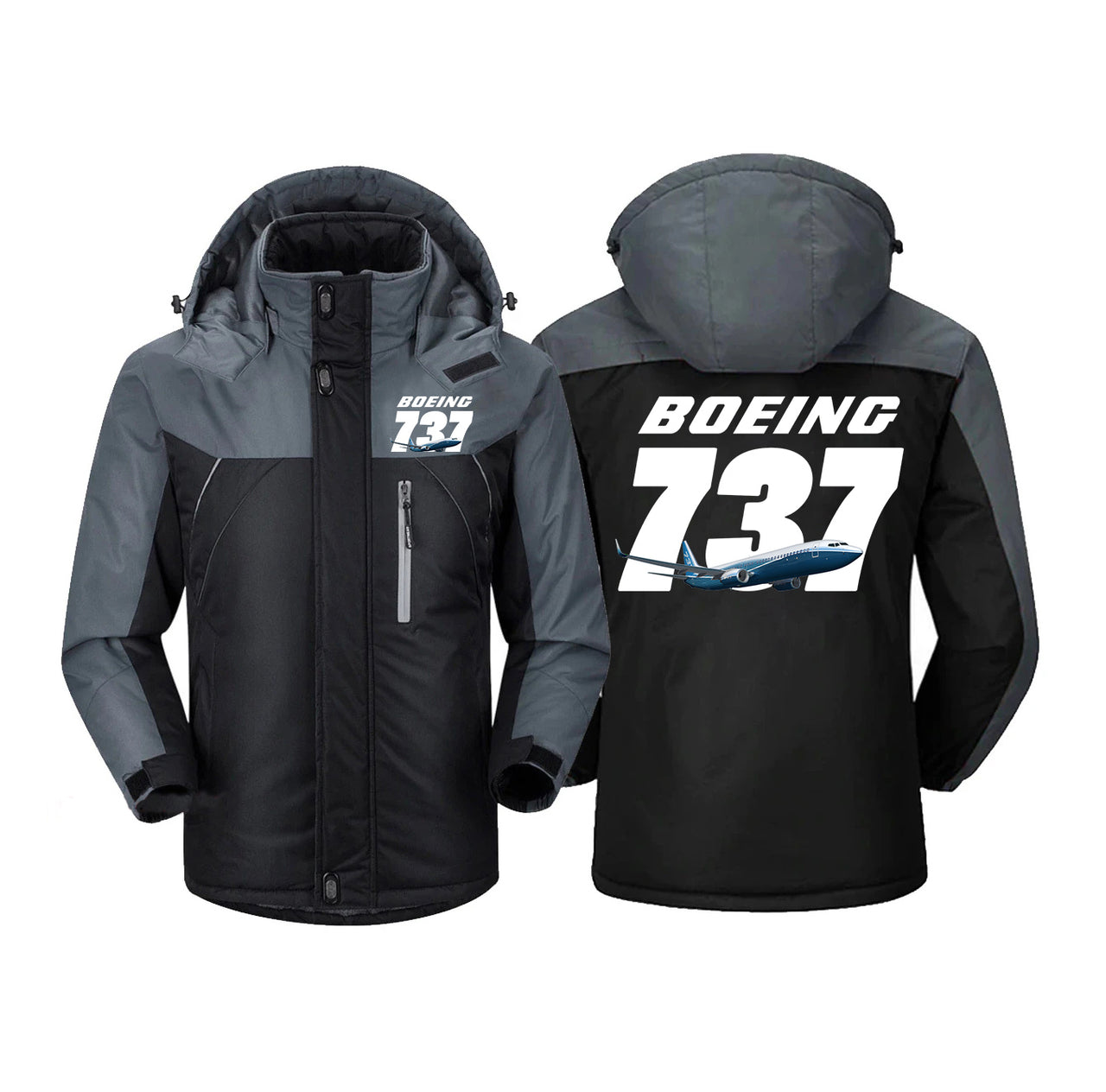 Super Boeing 737+Text Designed Thick Winter Jackets