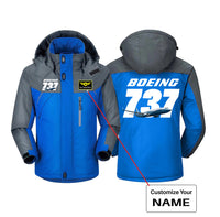 Thumbnail for Super Boeing 737+Text Designed Thick Winter Jackets