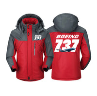 Thumbnail for Super Boeing 737+Text Designed Thick Winter Jackets