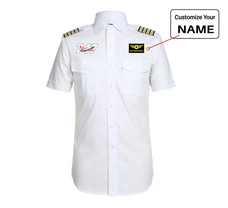 Super Boeing 747 Intercontinental Designed Pilot Shirts