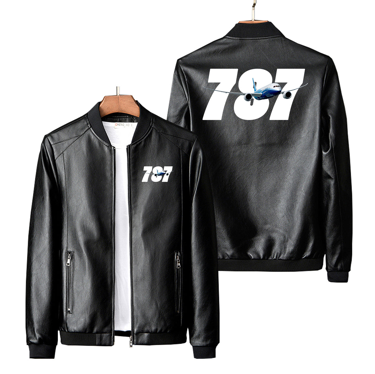 Super Boeing 787 Designed PU Leather Jackets