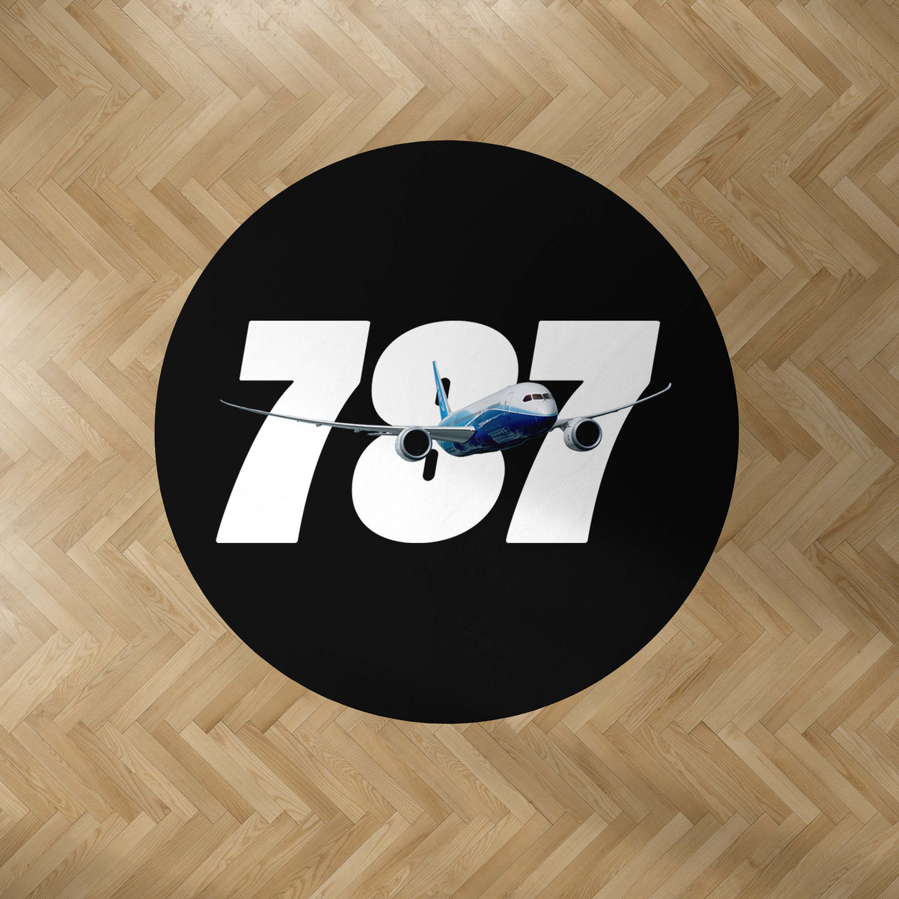 Super Boeing 787 Designed Carpet & Floor Mats (Round)