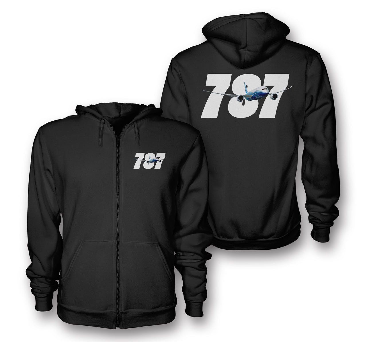 Super Boeing 787 Designed Zipped Hoodies