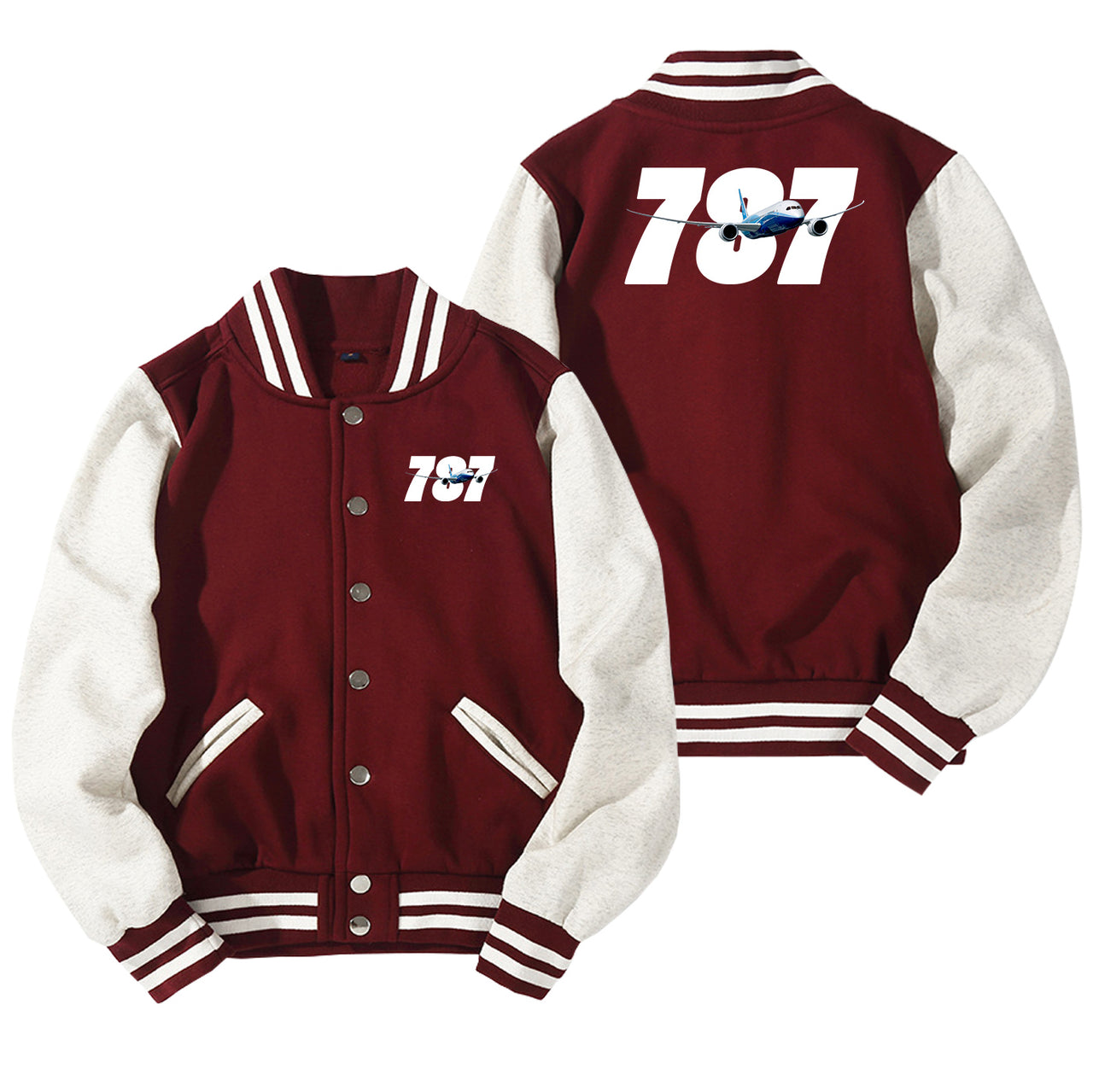 Super Boeing 787 Designed Baseball Style Jackets