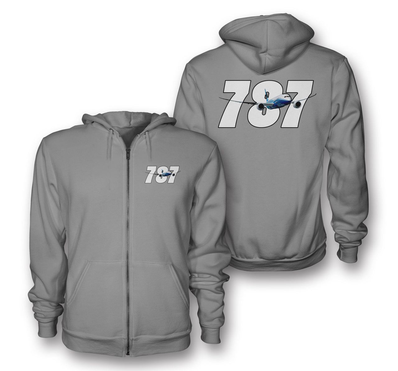 Super Boeing 787 Designed Zipped Hoodies