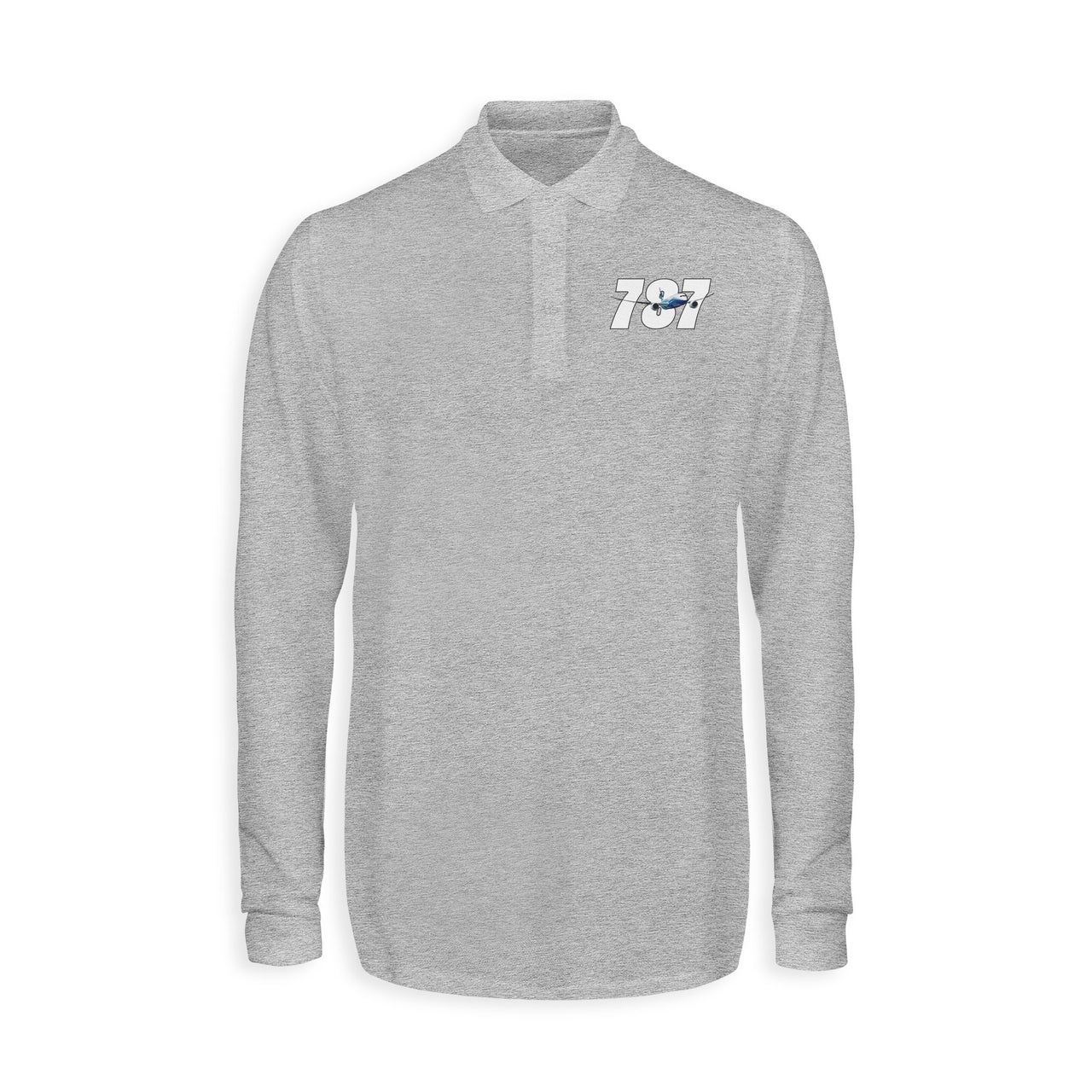 Super Boeing 787 Designed Long Sleeve Polo T-Shirts