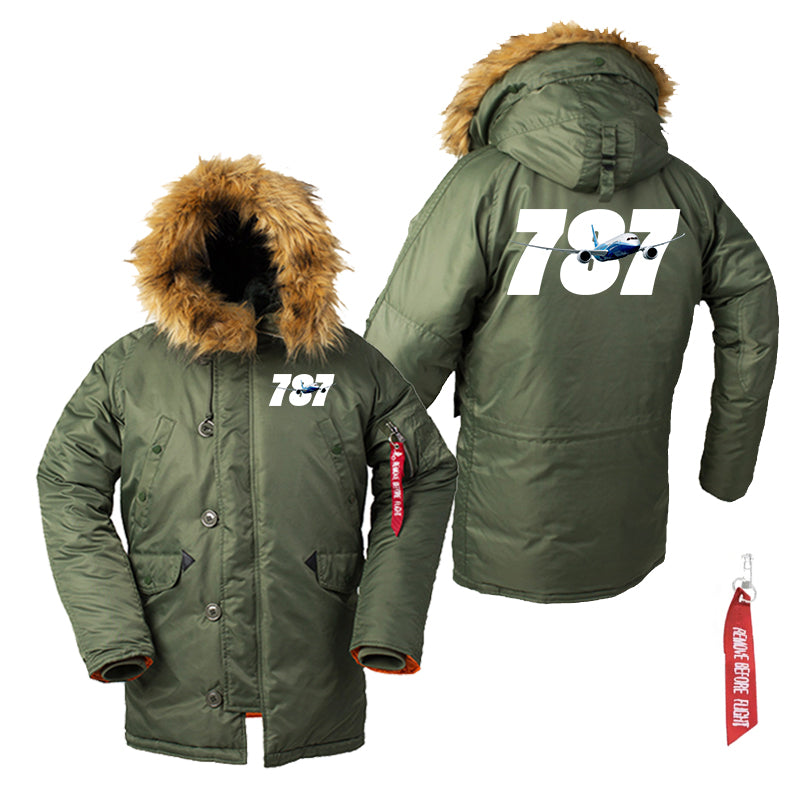 Super Boeing 787 Designed Parka Bomber Jackets