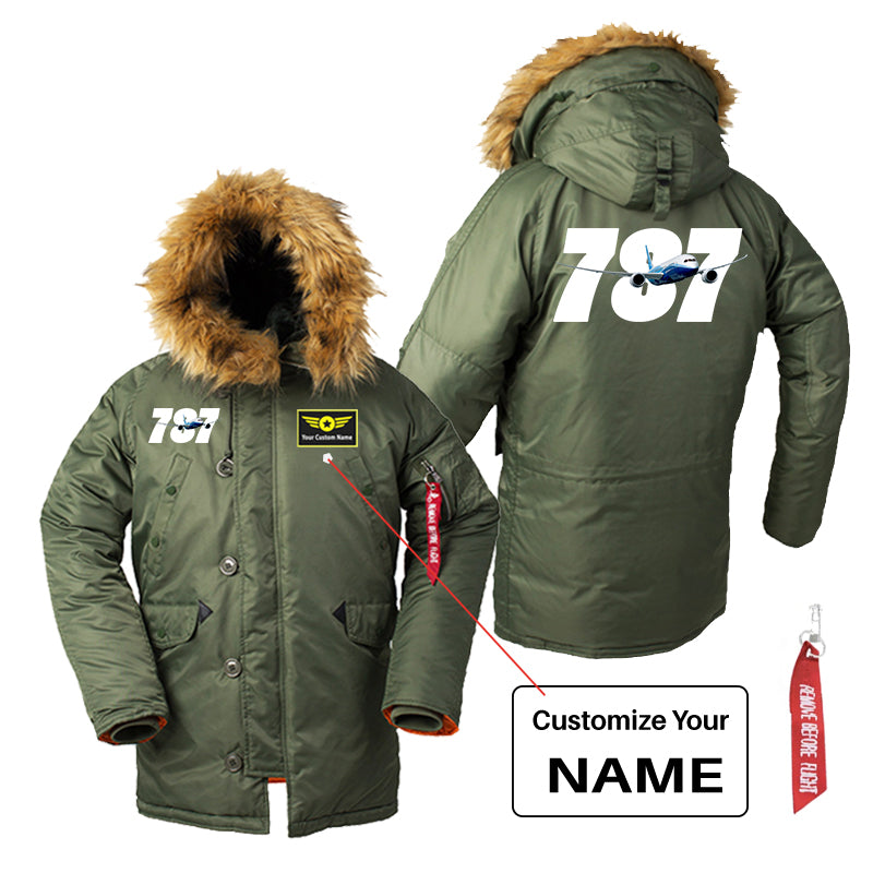 Super Boeing 787 Designed Parka Bomber Jackets