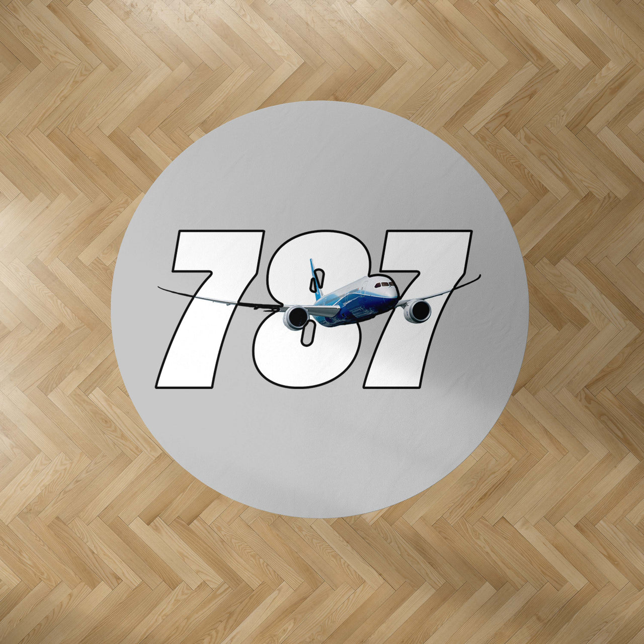 Super Boeing 787 Designed Carpet & Floor Mats (Round)