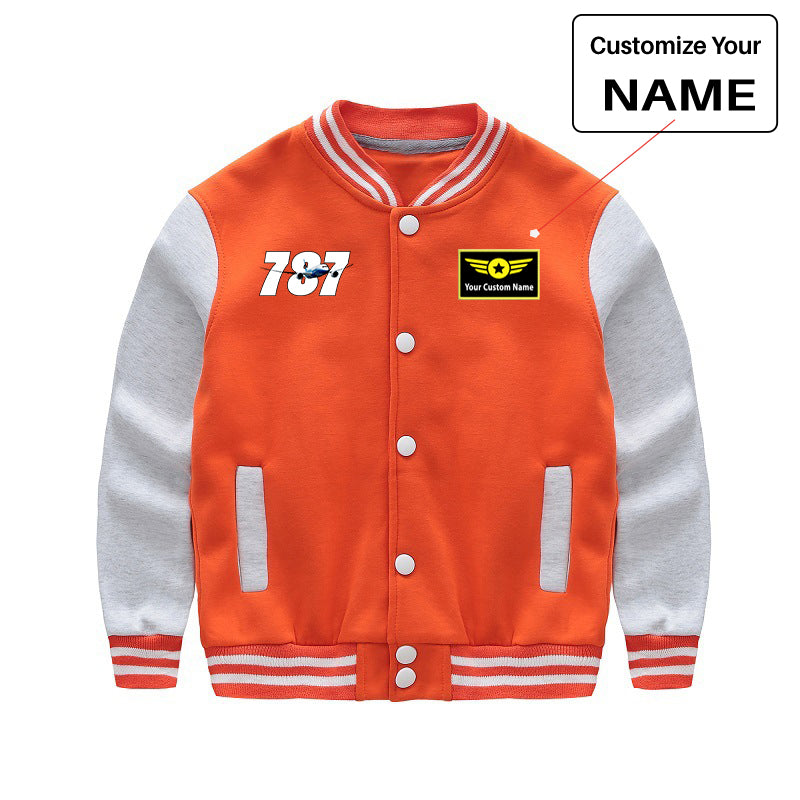 Super Boeing 787 Designed "CHILDREN" Baseball Jackets