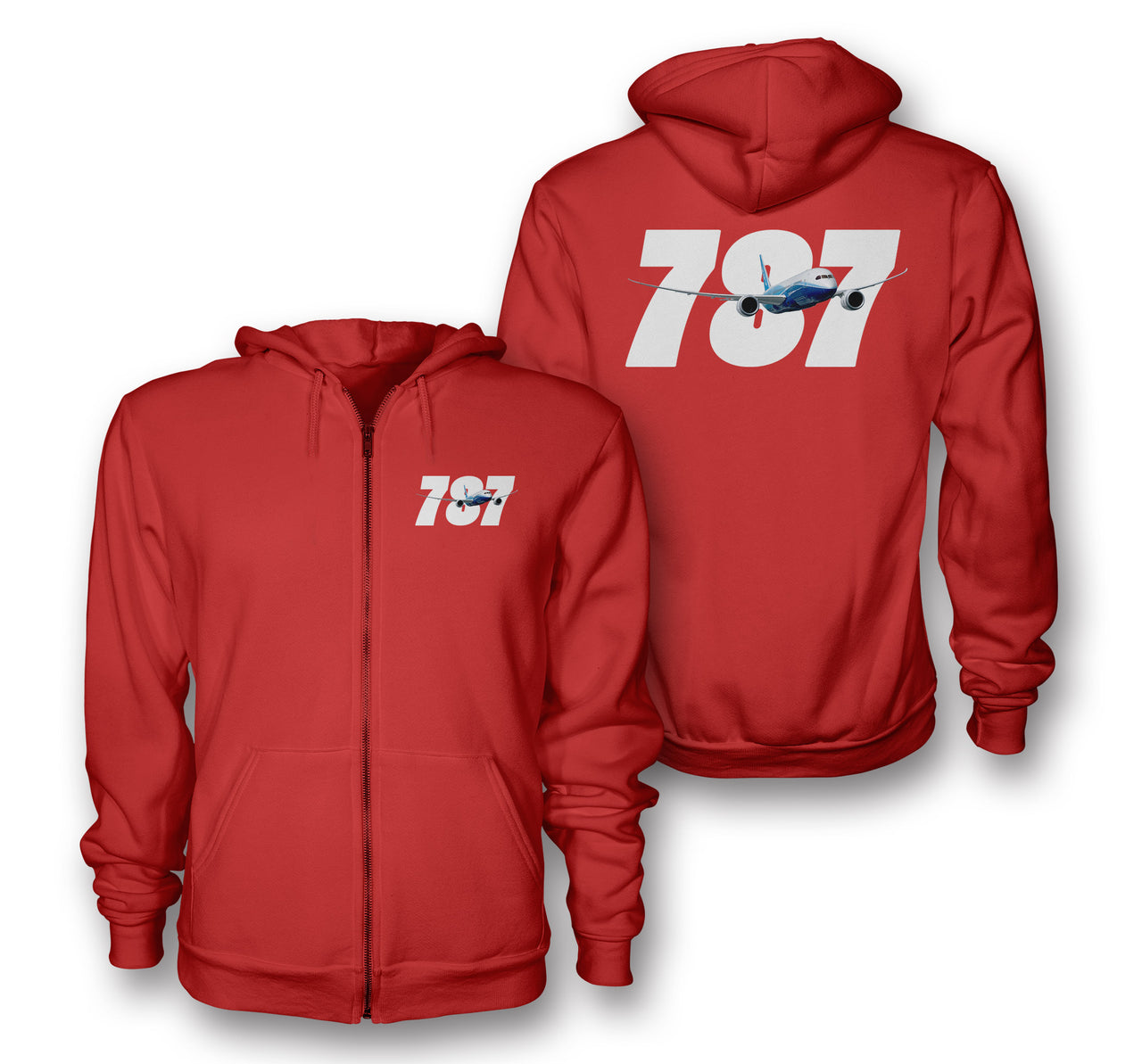 Super Boeing 787 Designed Zipped Hoodies