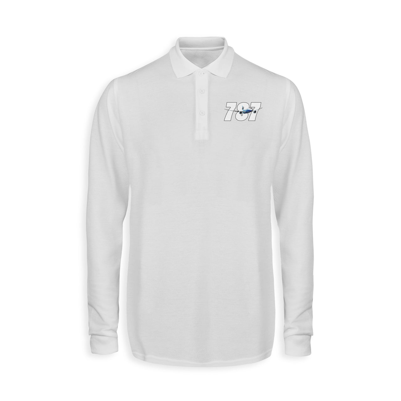 Super Boeing 787 Designed Long Sleeve Polo T-Shirts