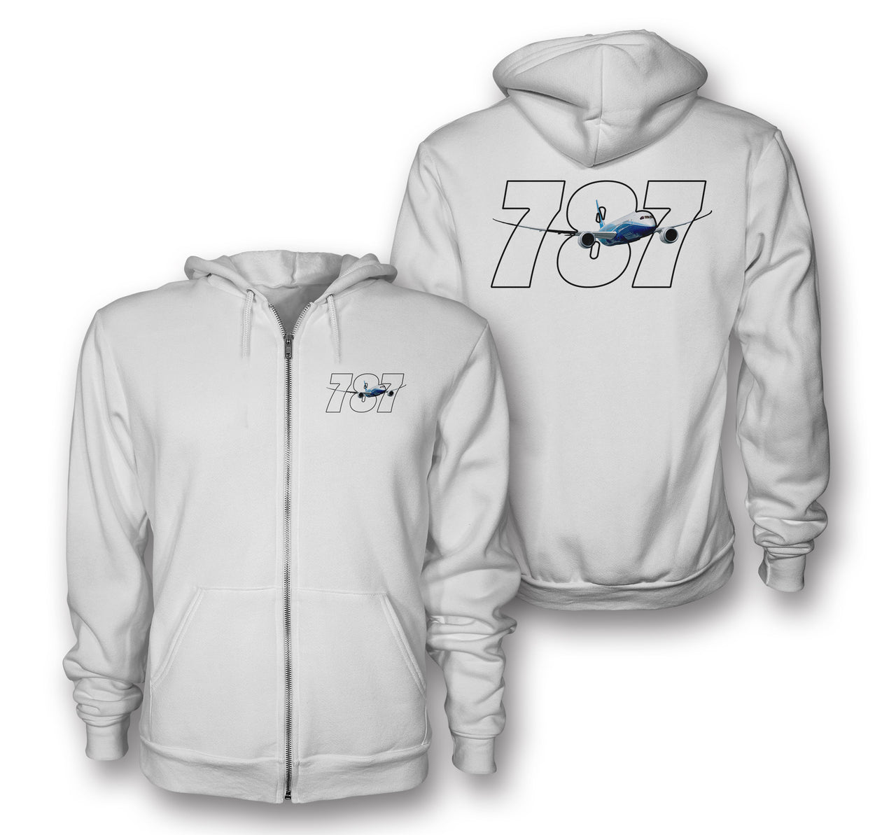 Super Boeing 787 Designed Zipped Hoodies