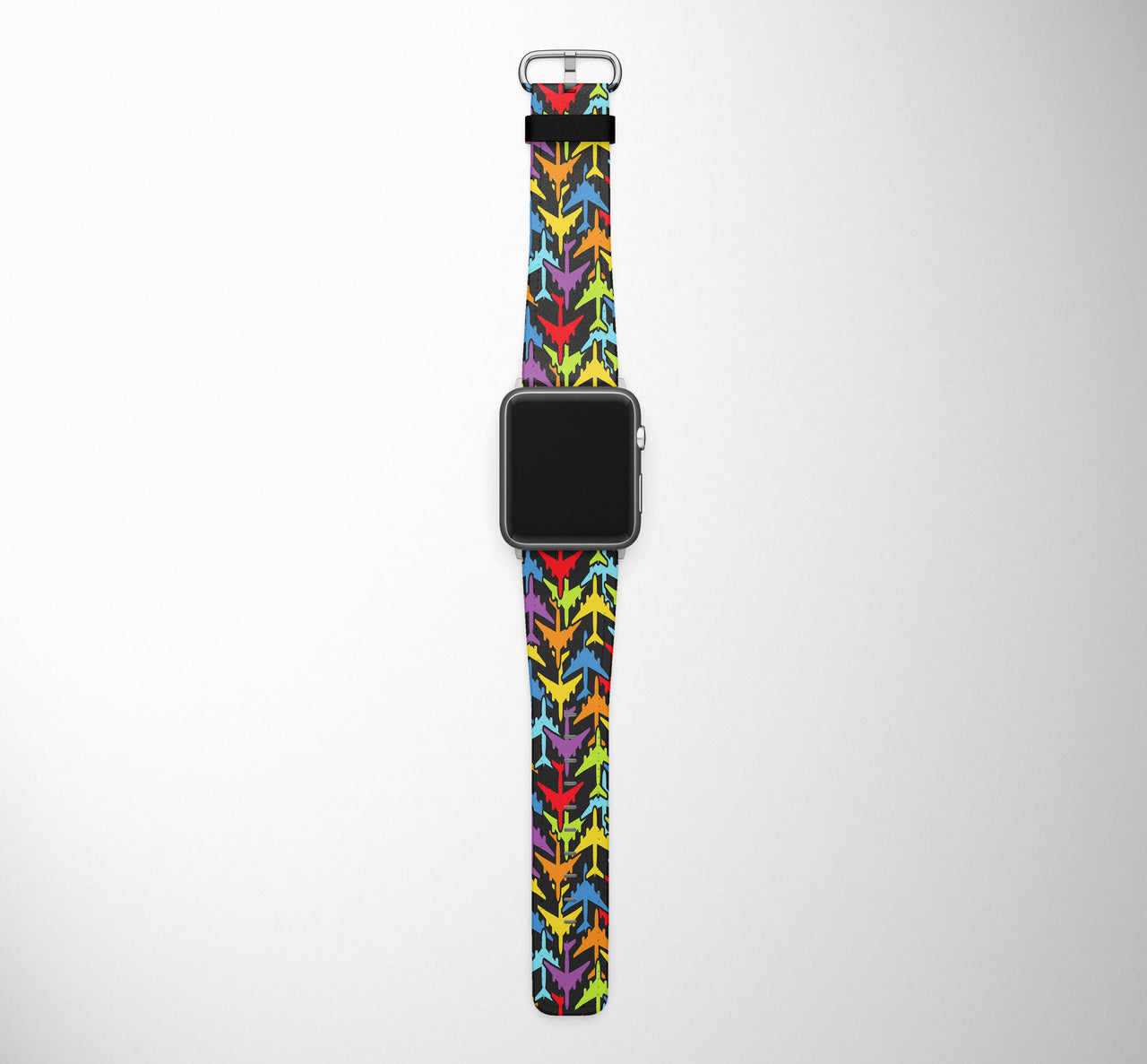 Super Colourful Airplanes Designed Leather Apple Watch Straps