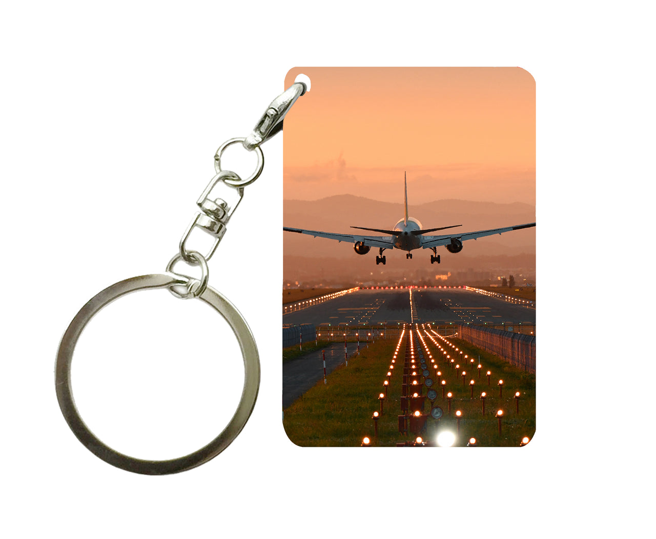 Super Cool Landing During Sunset Designed Key Chains