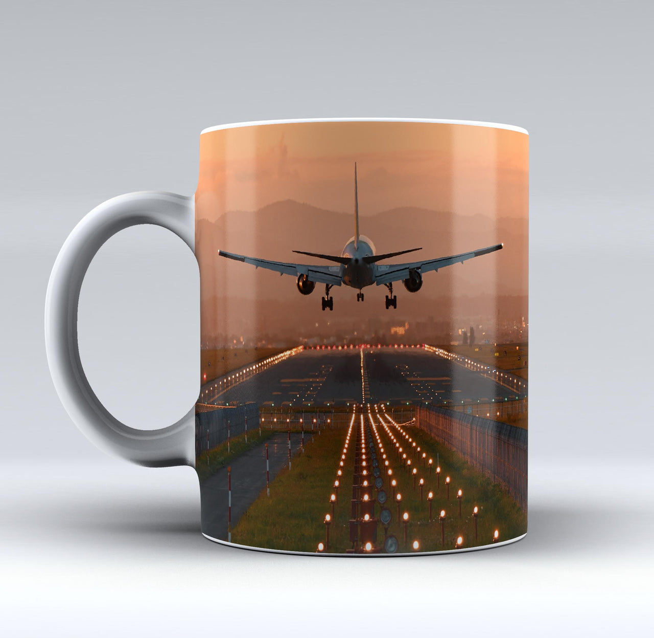 Super Cool Landing During Sunset Designed Mugs