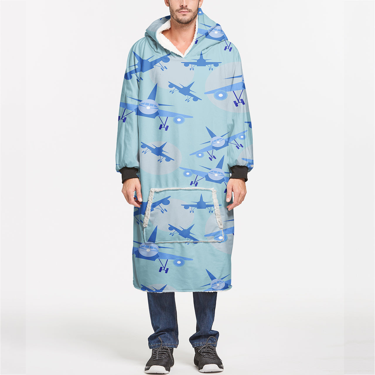 Super Funny Airplanes Designed Blanket Hoodies