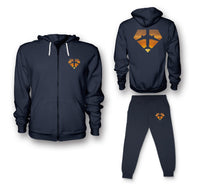 Thumbnail for Supermen of The Skies (Sunset) Designed Zipped Hoodies & Sweatpants Set