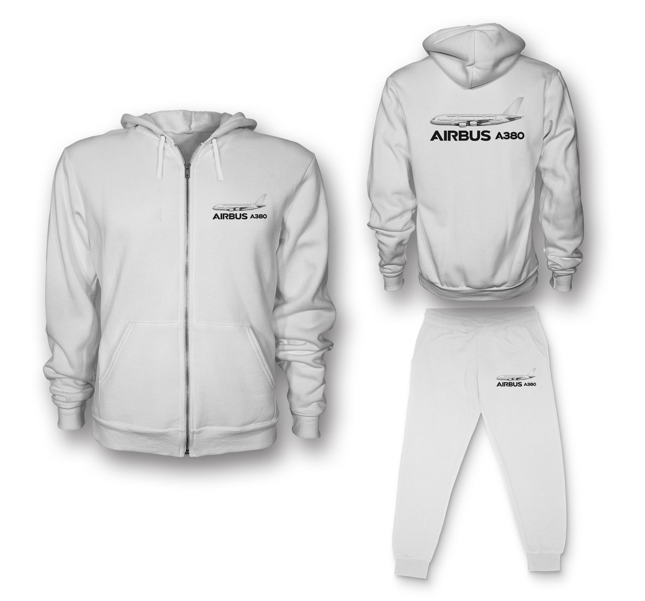 The Airbus A380 Designed Zipped Hoodies & Sweatpants Set