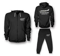 Thumbnail for The Bombardier Learjet 75 Designed Zipped Hoodies & Sweatpants Set