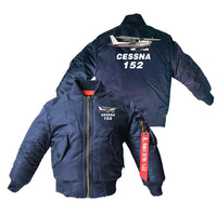 Thumbnail for The Cessna 152 Designed Children Bomber Jackets