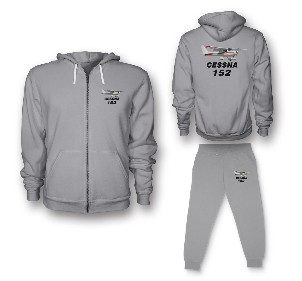 The Cessna 152 Designed Zipped Hoodies & Sweatpants Set