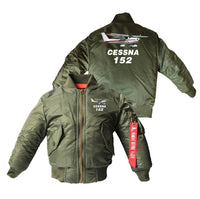 Thumbnail for The Cessna 152 Designed Children Bomber Jackets