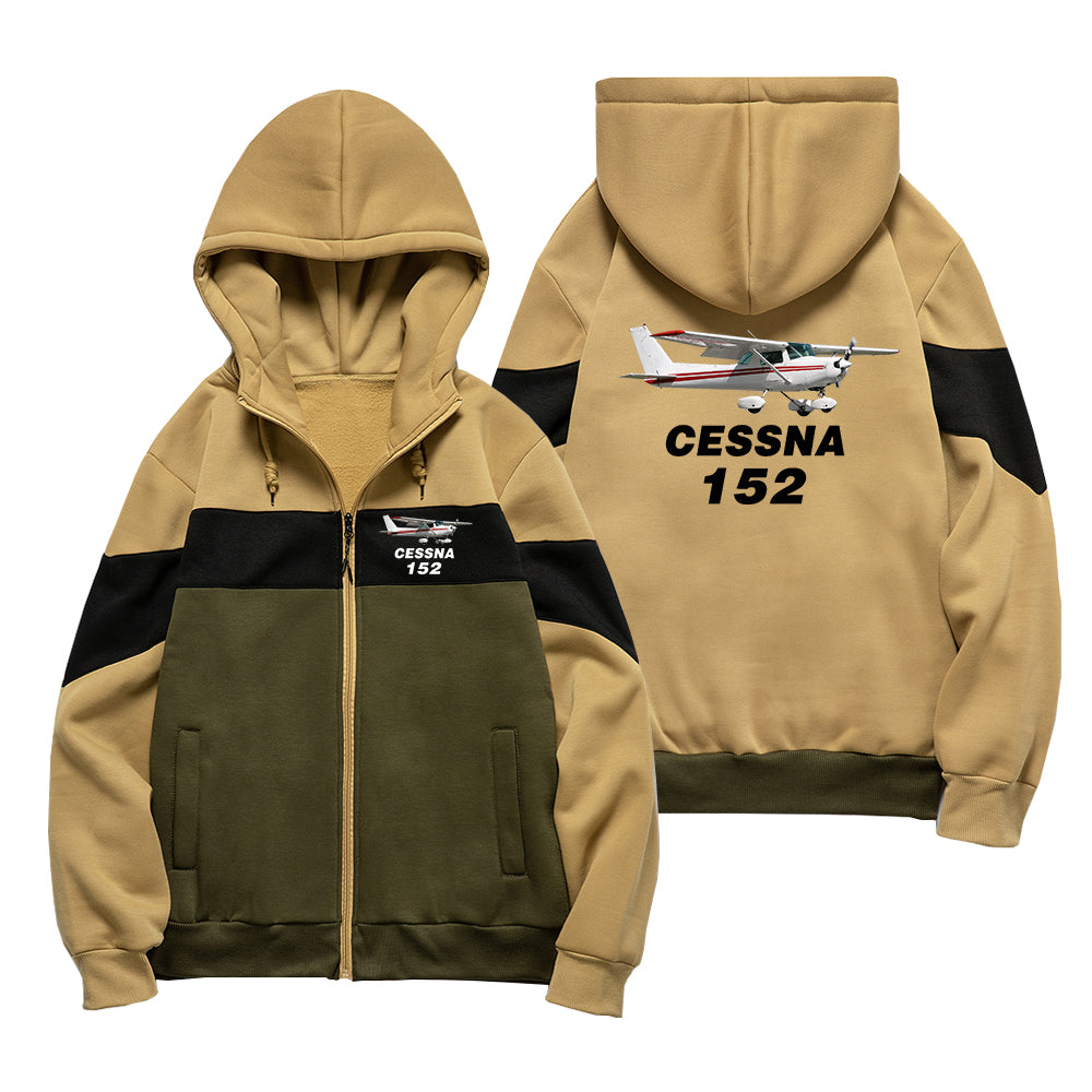 The Cessna 152 Designed Colourful Zipped Hoodies