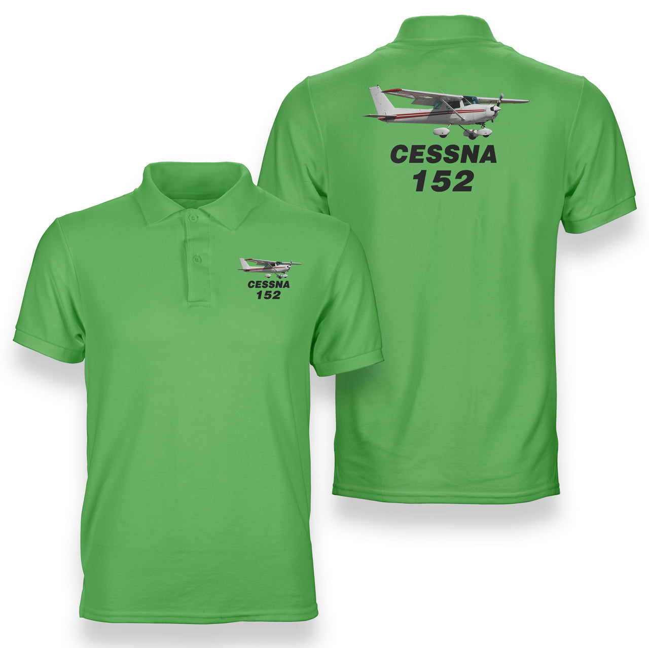 The Cessna 152 Designed Double Side Polo T-Shirts