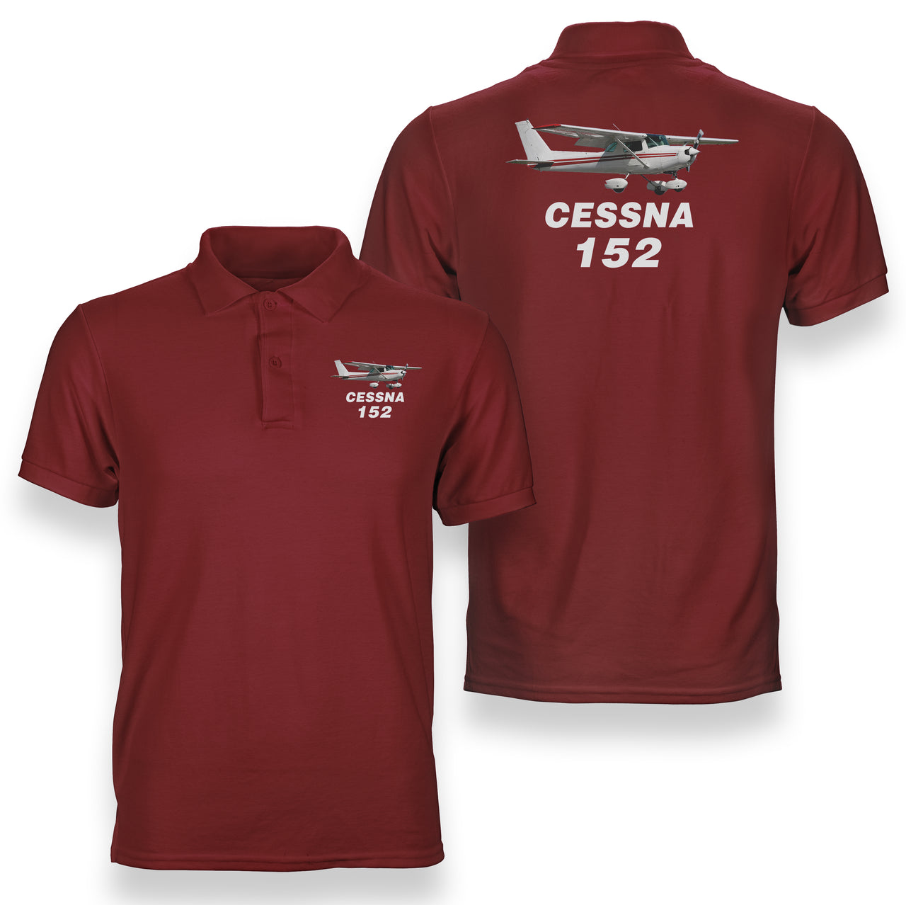 The Cessna 152 Designed Double Side Polo T-Shirts