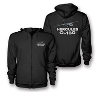 Thumbnail for The Hercules C130 Designed Zipped Hoodies