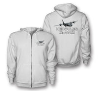 Thumbnail for The Hercules C130 Designed Zipped Hoodies