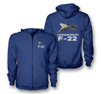 Thumbnail for The Lockheed Martin F22 Designed Zipped Hoodies