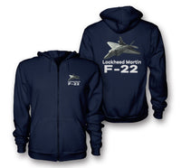 Thumbnail for The Lockheed Martin F22 Designed Zipped Hoodies