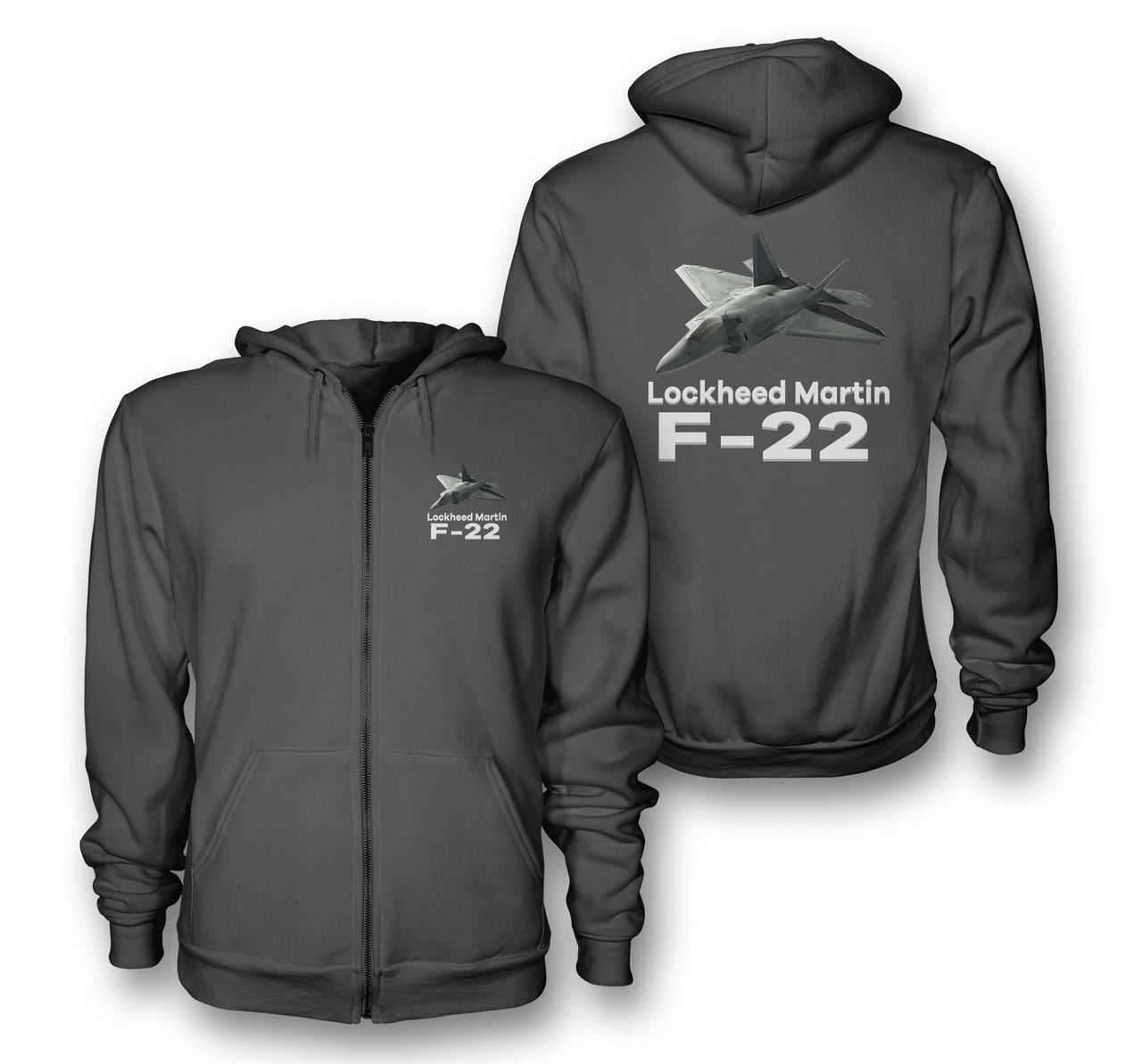 The Lockheed Martin F22 Designed Zipped Hoodies