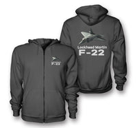 Thumbnail for The Lockheed Martin F22 Designed Zipped Hoodies