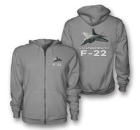 Thumbnail for The Lockheed Martin F22 Designed Zipped Hoodies