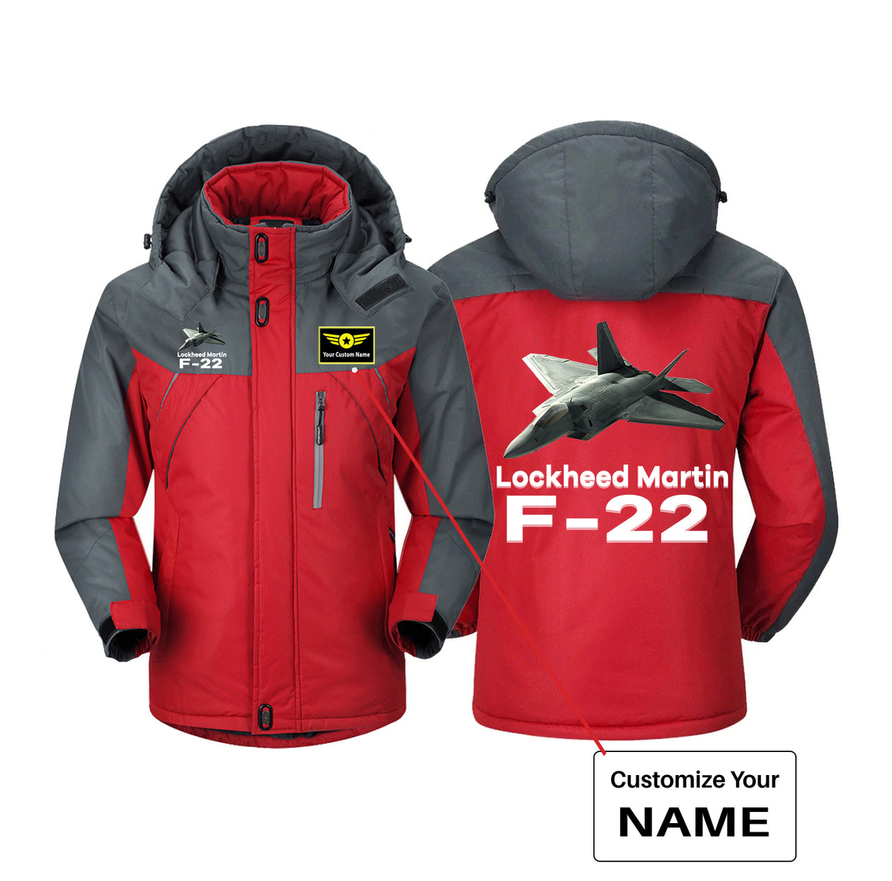 The Lockheed Martin F22 Designed Thick Winter Jackets