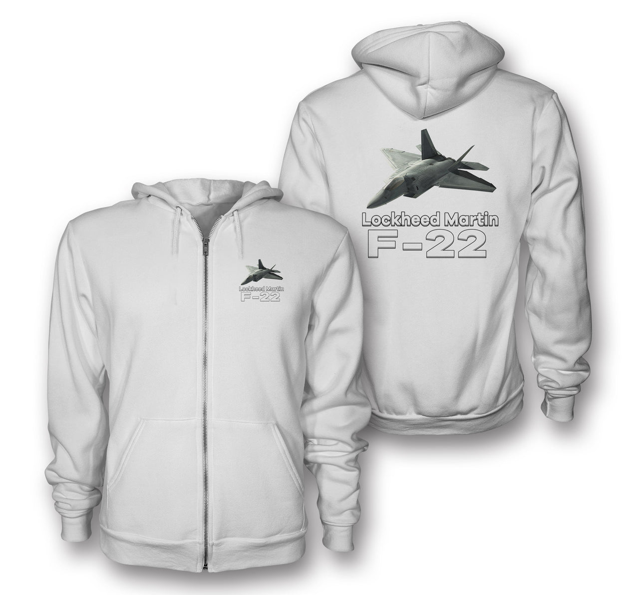 The Lockheed Martin F22 Designed Zipped Hoodies