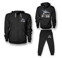 Thumbnail for The Lockheed Martin F35 Designed Zipped Hoodies & Sweatpants Set