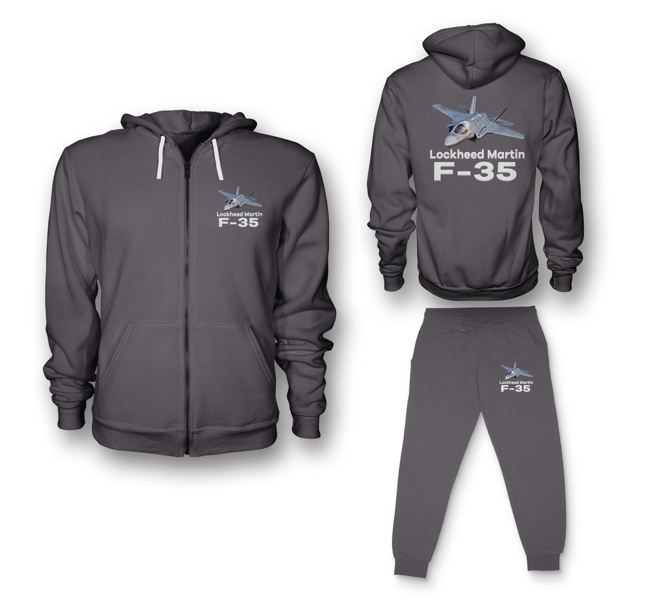 The Lockheed Martin F35 Designed Zipped Hoodies & Sweatpants Set