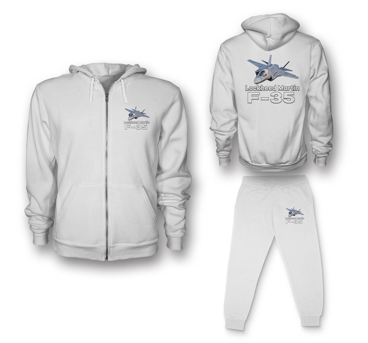 The Lockheed Martin F35 Designed Zipped Hoodies & Sweatpants Set