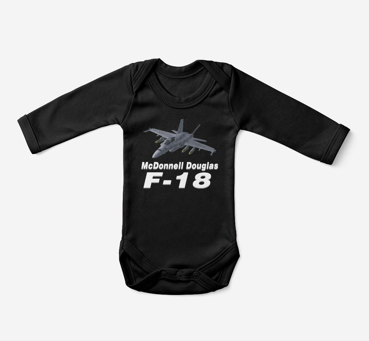 The McDonnell Douglas F18 Designed Baby Bodysuits
