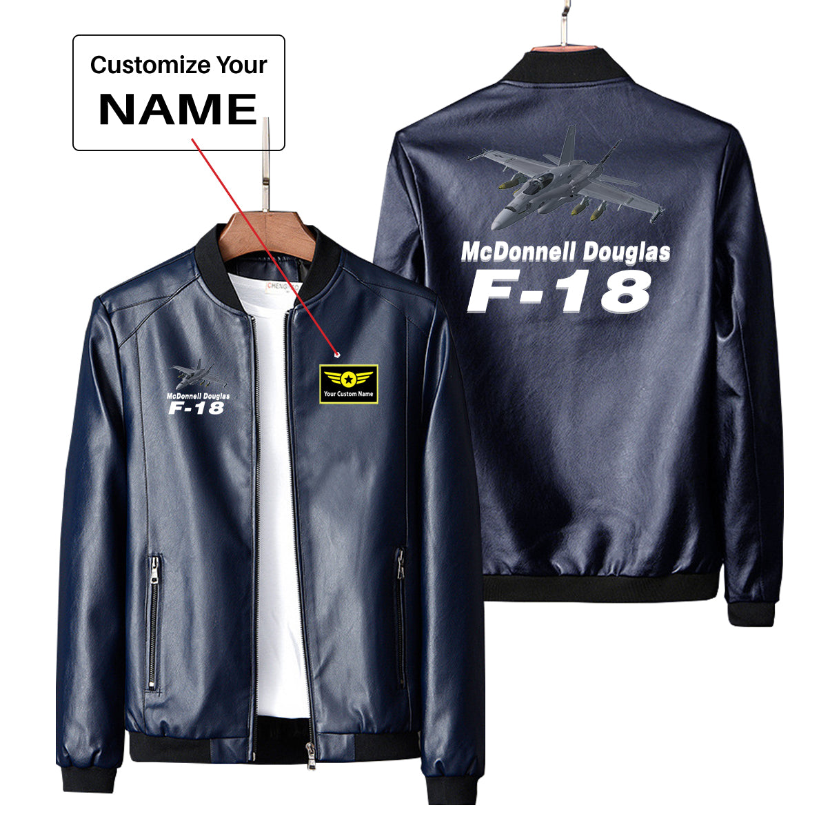 The McDonnell Douglas F18 Designed PU Leather Jackets