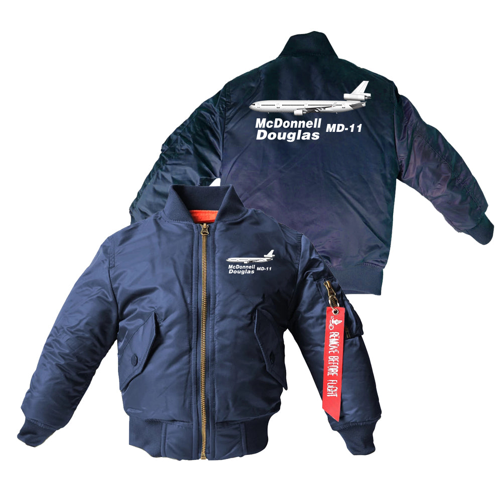 The McDonnell Douglas MD-11 Designed Children Bomber Jackets