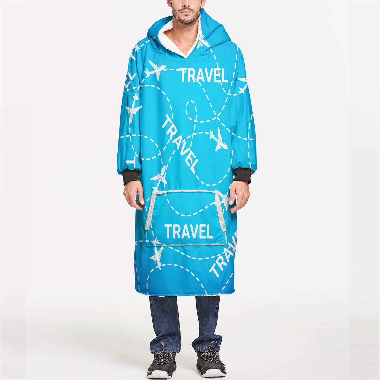 Travel & Planes Designed Blanket Hoodies