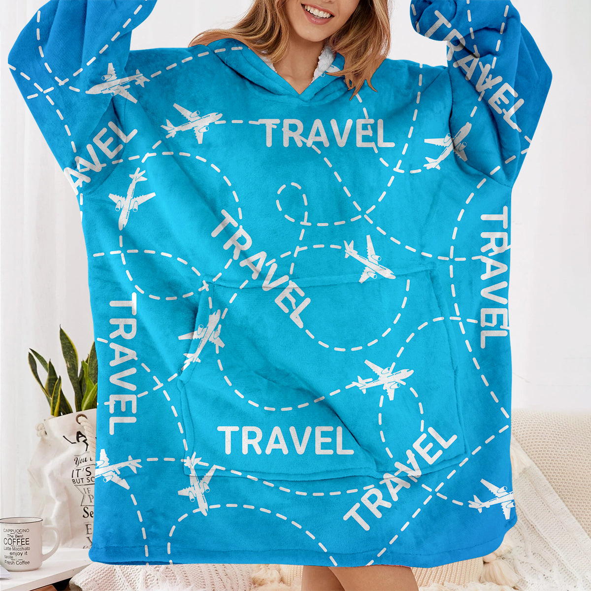 Travel & Planes Designed Blanket Hoodies