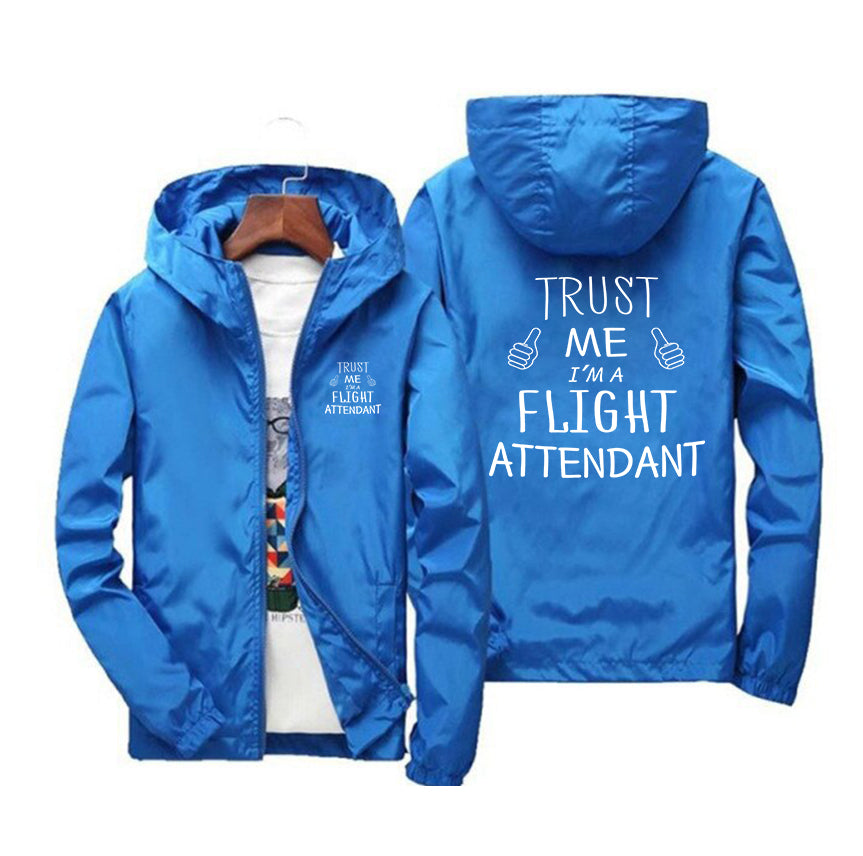 Trust Me I'm a Flight Attendant Designed Windbreaker Jackets