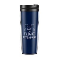 Thumbnail for Trust Me I'm a Flight Attendant Designed Travel Mugs