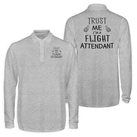 Thumbnail for Trust Me I'm a Flight Attendant Designed Long Sleeve Polo T-Shirts (Double-Side)